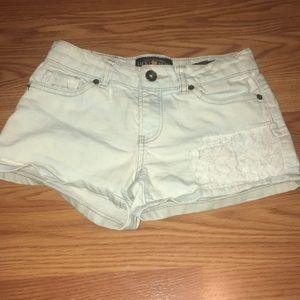 Light wash lace lucky brand shorts